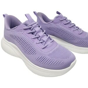 Norliv Womens Sneakers Size 8 Purple Knit Athletic Walking Shoes Comfort